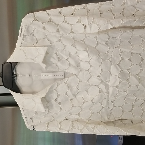 💕TRINA TURK💕 Overlook Dress ~ Sun Medallion Lace Whitewash 14 NWT - Picture 7 of 12